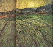Vincent Van Gogh Enclosed Field with Risihng Sun (nn04) Spain oil painting reproduction